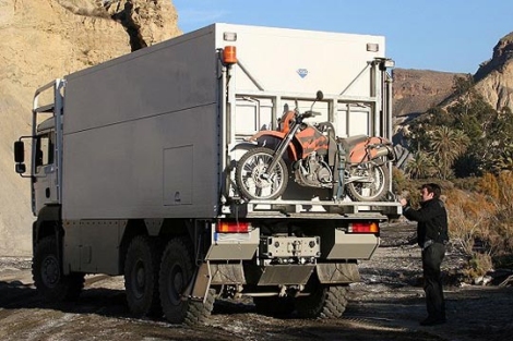 The back of the truck, ideal for a dirtbike