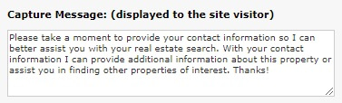 Single Property Website Lead Capture Text